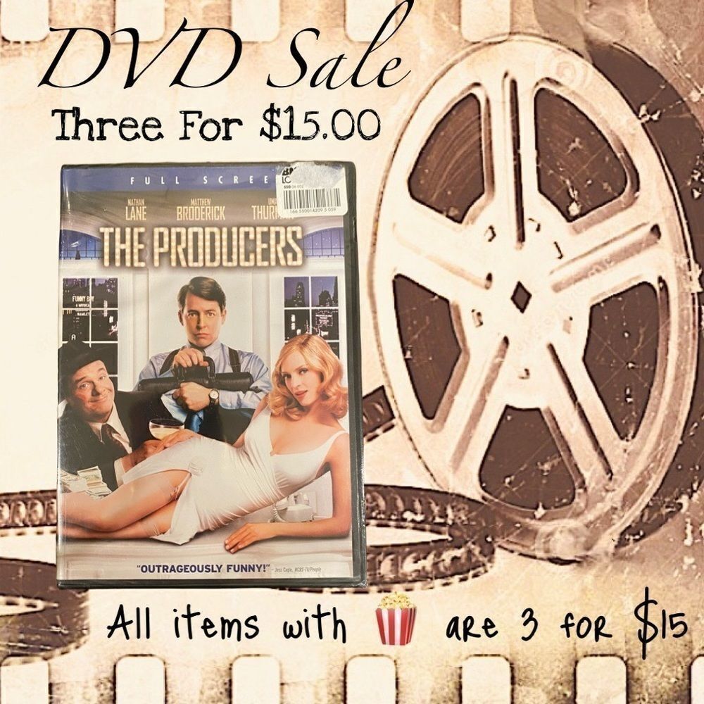 🍿DVD 3/$15 The Producers Comedy starring Nathan Lane, Matthew Broderick NIP